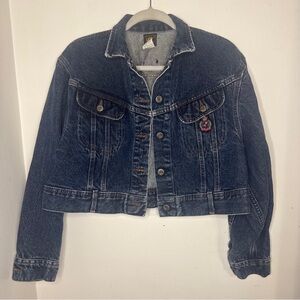 Lee Dark Blue Denim Jacket with Embroidery